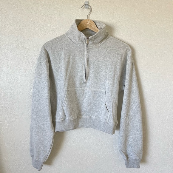 NWT American Eagle Quarter Zip Pullover Sweatshirt - Picture 3 of 6